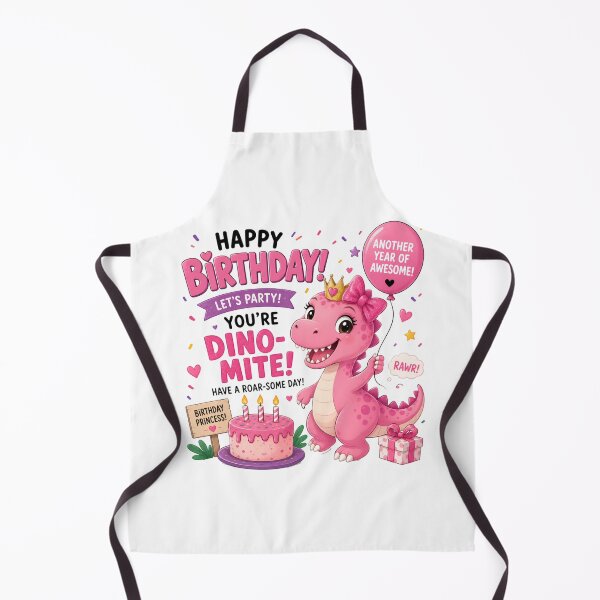 Item preview, Pink Dino-Mite Birthday Girl Dinosaur Party Cute Princess Dinosaur T-Shirt designed and sold by Celebrate & Sparkle.