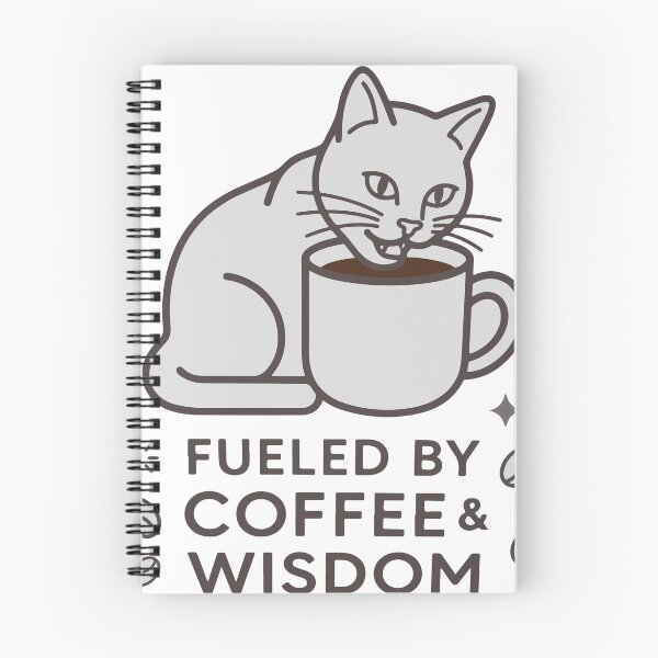 Item preview, Minimalist Cat Drinking Coffee Fueled By Coffee And Wisdom designed and sold by banglalook.