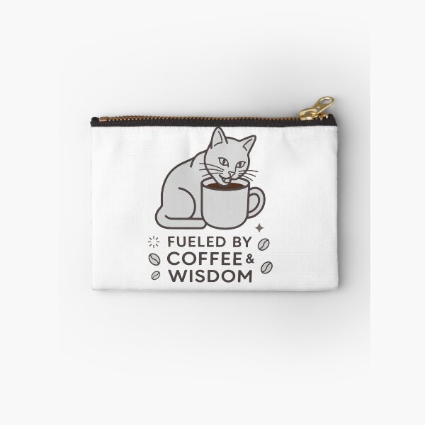 Item preview, Minimalist Cat Drinking Coffee Fueled By Coffee And Wisdom designed and sold by banglalook.