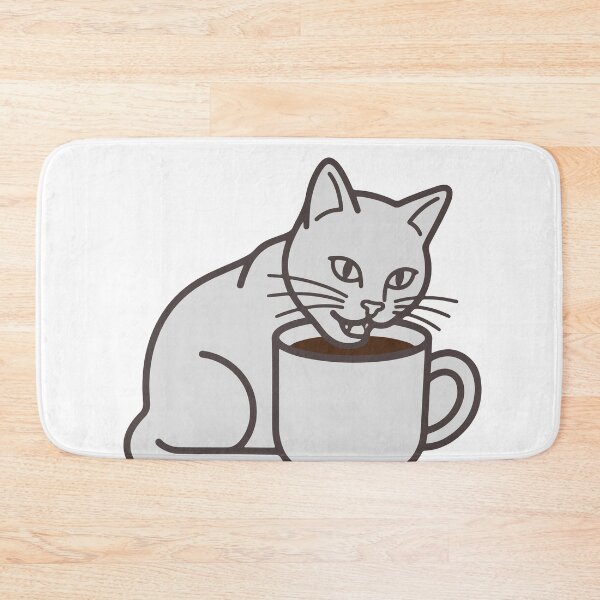 Item preview, Minimalist Cat Drinking Coffee Fueled By Coffee And Wisdom designed and sold by banglalook.