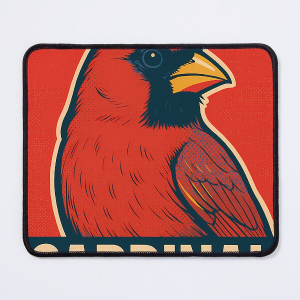 Item preview, Retro Pop Art Poster Illustration of a Cardinal Bird | Bold Scarlet Songbird Print with Vibrant Red Feathers, Woodland Charm & Vintage Nature Wall Art Decor designed and sold by PaintedPixels01.