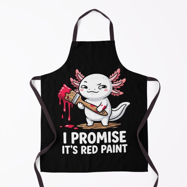 Item preview, I Promise Its Red Paint Axolotl Art designed and sold by SplashTastic.