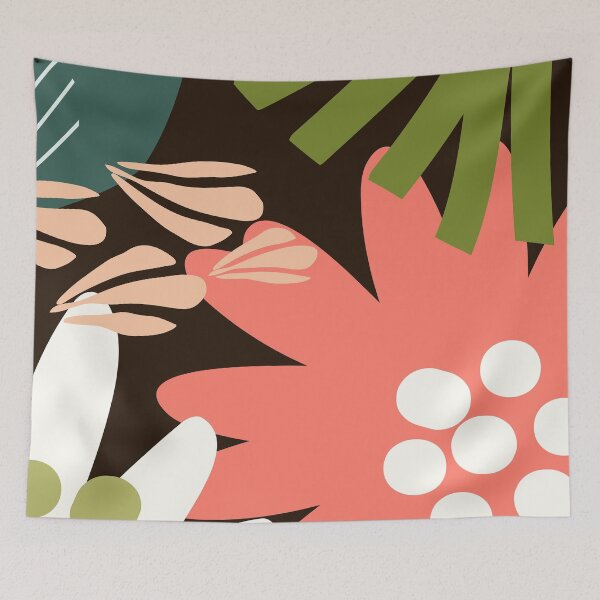 Item preview, Contemporary Blush-Orange And Olive Color Floral Abstract  designed and sold by DEC02.
