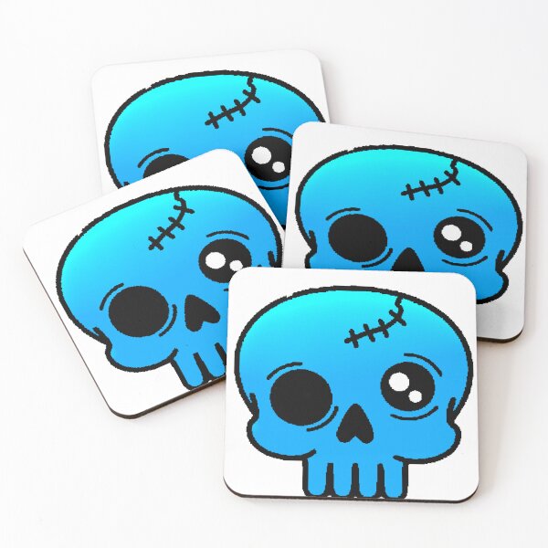Item preview, Kawaii Blue Skull | Cute Spooky Adorable Design for Halloween and Anime Aesthetics designed and sold by AstronautMerch.
