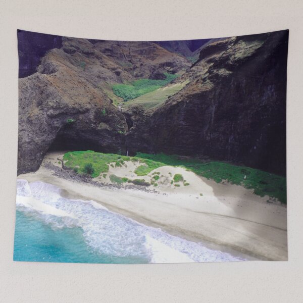 Item preview, Tropical Paradise Secluded Cliffside Breathtaking Beach Photo designed and sold by DEC02.