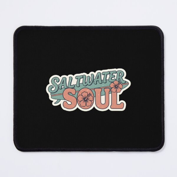 Item preview, Saltwater Soul Retro Surfboard Hibiscus Beach Sticker designed and sold by FestivityFinds.