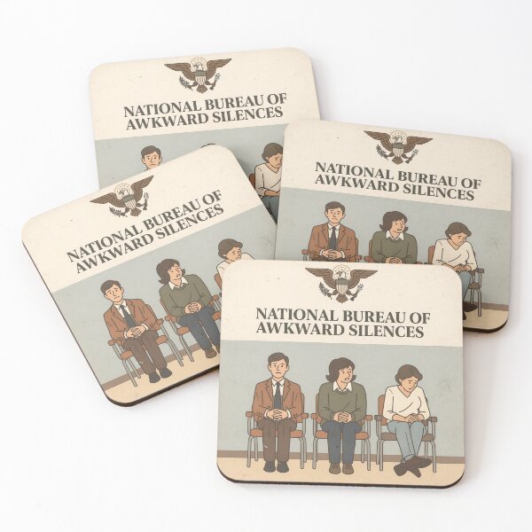 Item preview, National Bureau of Awkward Silences designed and sold by PictorialWhimsy.