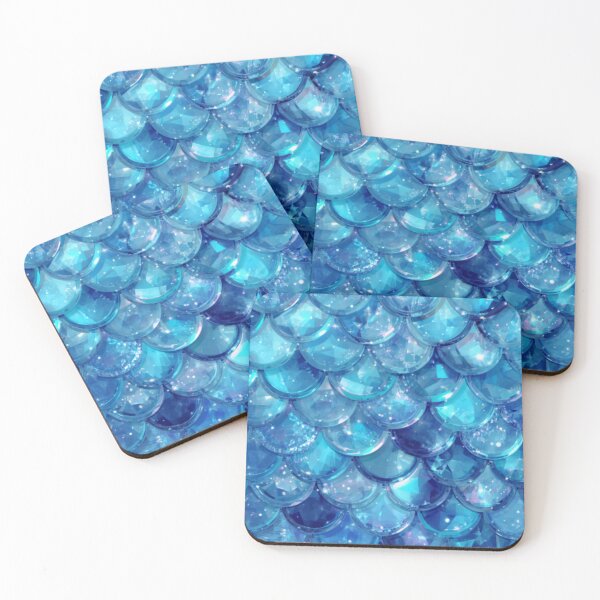 Item preview, Sparkly Blue Mermaid Print  designed and sold by SeaStarMermaids.
