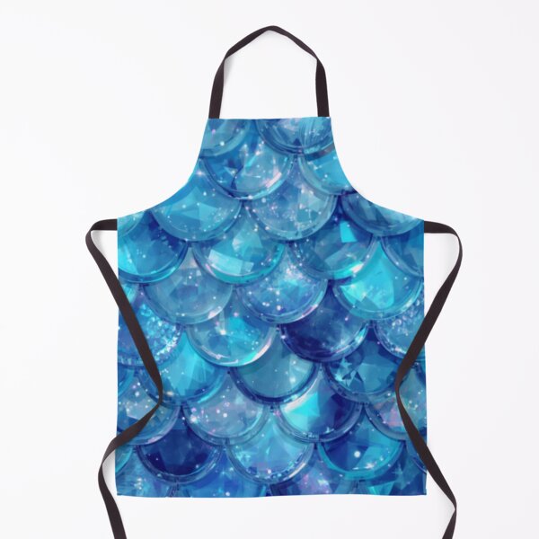Item preview, Sparkly Blue Mermaid Print designed and sold by SeaStarMermaids.