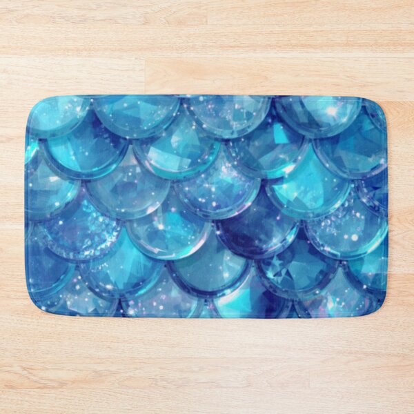 Item preview, Sparkly Blue Mermaid Print  designed and sold by SeaStarMermaids.