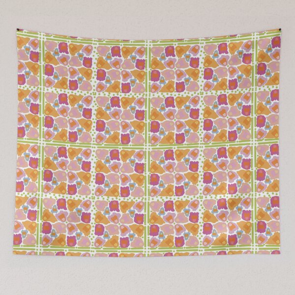 Item preview, Colorful Flowers in Squares designed and sold by Ailiida.
