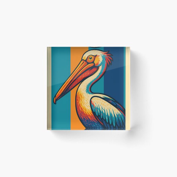 Item preview, Retro Pop Art Poster Illustration of a Pelican | Bold Coastal Bird Print with Dramatic Beak Silhouette, Ocean Aesthetic & Vintage Nautical Wall Art Decor designed and sold by PaintedPixels01.