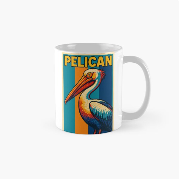 Item preview, Retro Pop Art Poster Illustration of a Pelican | Bold Coastal Bird Print with Dramatic Beak Silhouette, Ocean Aesthetic & Vintage Nautical Wall Art Decor designed and sold by PaintedPixels01.
