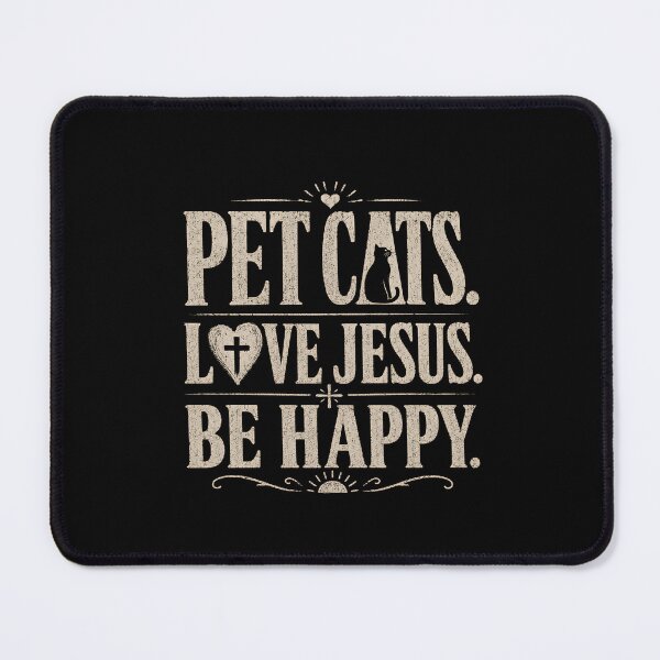 Item preview, Pet Cats Love Jesus Be Happy designed and sold by zoes-ink.