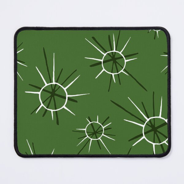 Item preview, Mid-Century Modern Sunburst Designs On Olive Green Background designed and sold by DEC02.