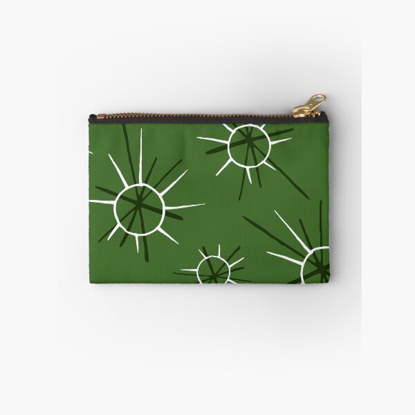 Item preview, Mid-Century Modern Sunburst Designs On Olive Green Background designed and sold by DEC02.
