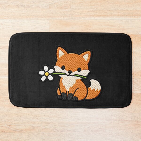 Item preview, Cute Fox Holding a Flower Embroidery Patch designed and sold by ColorSplash123.