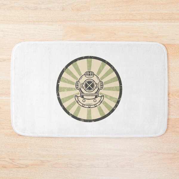 Item preview, Vintage Deep Sea Diver Helmet Retro Nautical Sticker designed and sold by FestivityFinds.