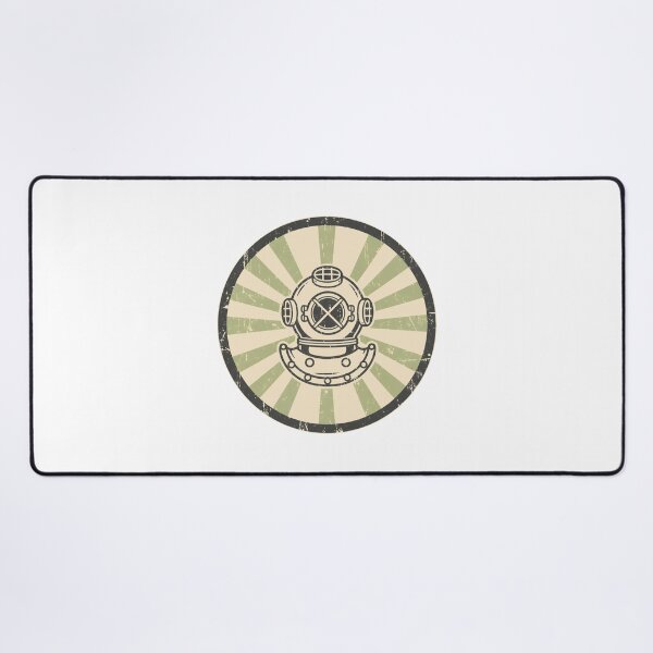 Item preview, Vintage Deep Sea Diver Helmet Retro Nautical Sticker designed and sold by FestivityFinds.