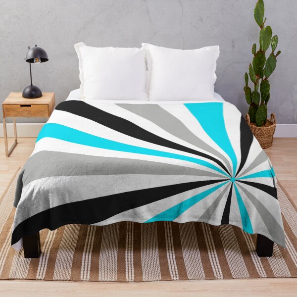 Item preview, Mid-Century Modern Aqua, Gray, White, Black Sunburst Design designed and sold by DEC02.