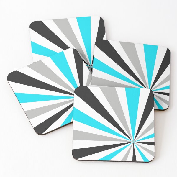 Item preview, Mid-Century Modern Aqua, Gray, White, Black Sunburst Design  designed and sold by DEC02.