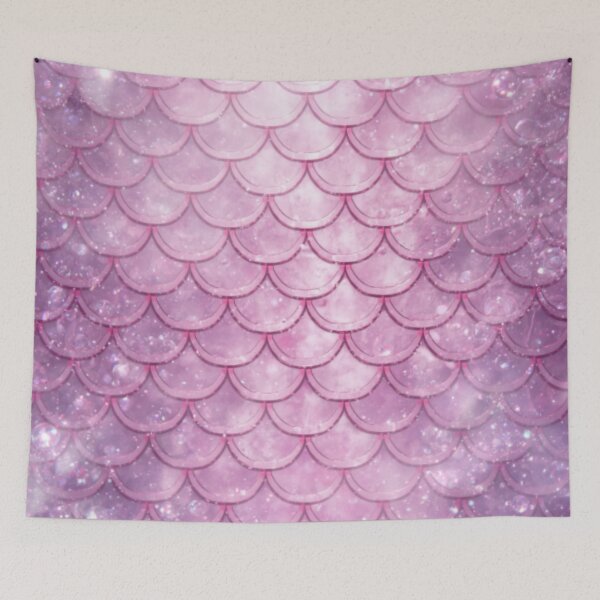 Item preview, Light Pink Cute Mermaid Print designed and sold by SeaStarMermaids.