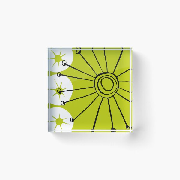 Item preview, Mid-Century Modern Lime Green And White Sunburst Designs  designed and sold by DEC02.