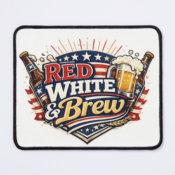 Item preview, Red White And Brew Funny 4th Of July Beer Design designed and sold by BestKindStudio.