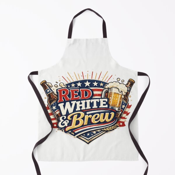 Item preview, Red White And Brew Funny 4th Of July Beer Design designed and sold by BestKindStudio.