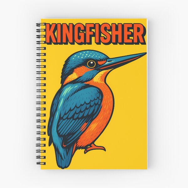 Item preview, Retro Pop Art Poster Illustration of a Kingfisher | Bold Jewel-Toned Bird Print with Electric Blue Feathers, River Wildlife Aesthetic & Vintage Nature Wall Art Decor designed and sold by PaintedPixels01.