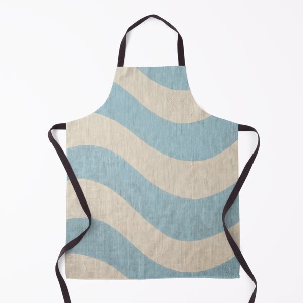 Item preview, Sky Blue and Cream Wavy Line Fabric designed and sold by SplashTastic.