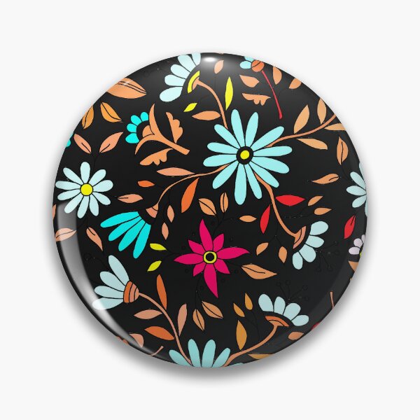 Item preview, Midnight Daisy Garden Vivid Botanical Art designed and sold by Stitched Stories.
