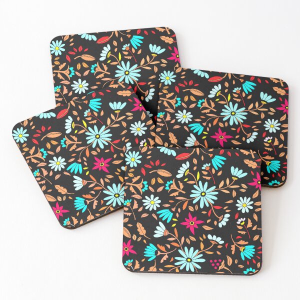 Item preview, Midnight Daisy Garden Vivid Botanical Art designed and sold by Stitched Stories.