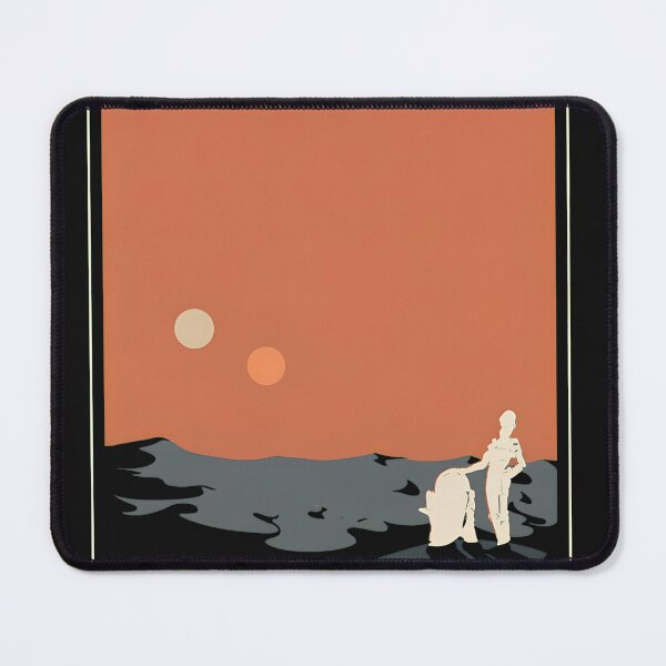 Item preview, Desert Planet Binary Sunset Vintage Poster designed and sold by Kartezartion.