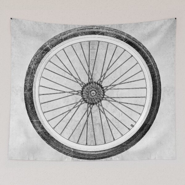 Item preview, Vintage Bicycle Wheel Spokes Dark Cycling Geometric Art designed and sold by Ghoul Enterprises.