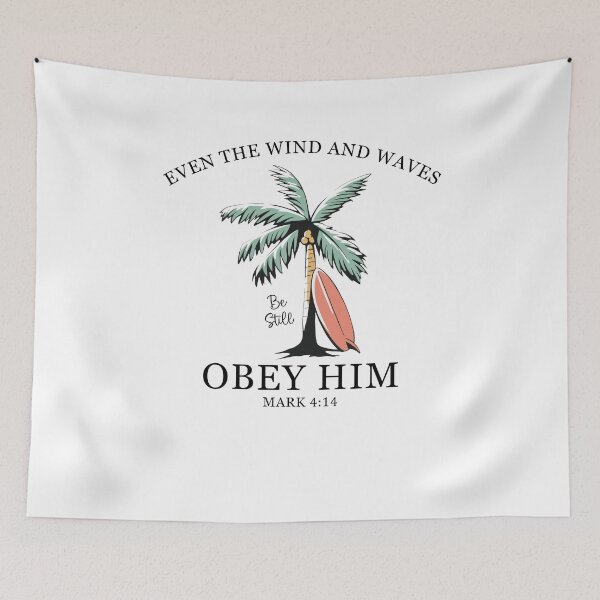 Item preview, Even The Wind and Waves Obey Him Retro designed and sold by suhairee-studio.