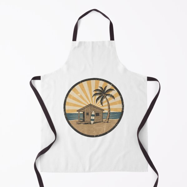 Item preview, Vintage Beach Shack Surf Hut Retro Coastal Stickers designed and sold by FestivityFinds.