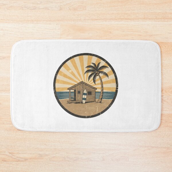 Item preview, Vintage Beach Shack Surf Hut Retro Coastal Stickers designed and sold by FestivityFinds.