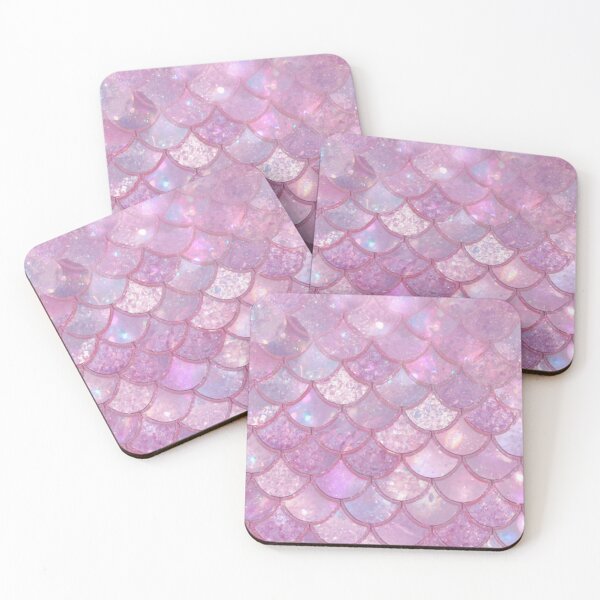 Item preview, Sparkly Light Pink Cute Mermaid Print designed and sold by SeaStarMermaids.