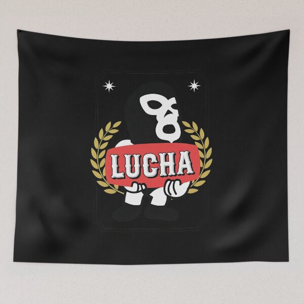 Item preview, Cartoon Lucha Mask Holding Banner Graphic  designed and sold by Kartezartion.