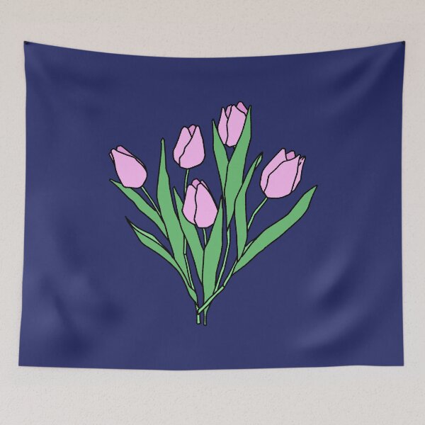 Item preview, Pink Tulip Bouquet Minimalist Floral Art designed and sold by ubborn.