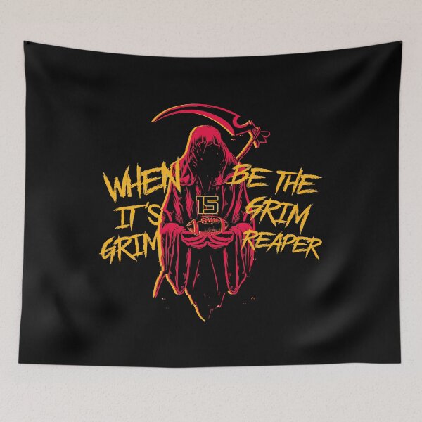 Item preview, Football Grim Reaper Graphic Tee, NFL Fan Art Shirt designed and sold by hilaryqvmargie.