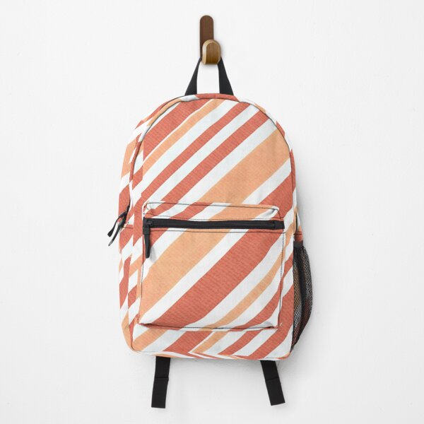 Item preview, Terracotta and Cream Retro Diagonal Stripes designed and sold by SplashTastic.