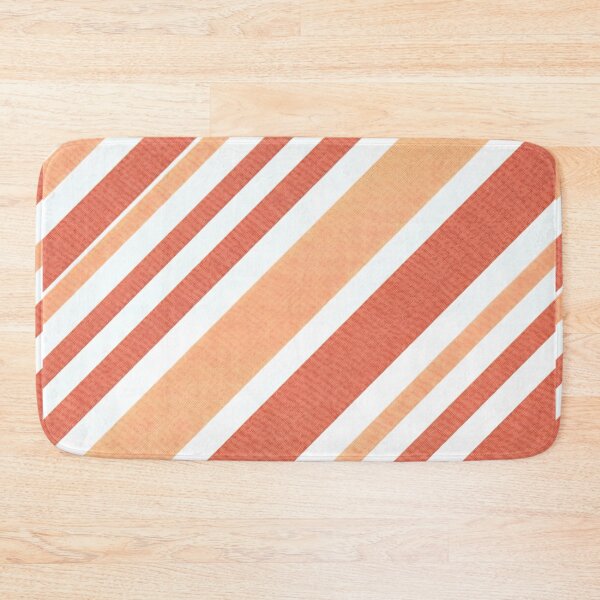 Item preview, Terracotta and Cream Retro Diagonal Stripes designed and sold by SplashTastic.