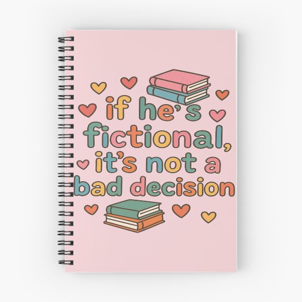 Item preview, If He's Fictional It's Not a Bad Decision Funny Book Lover Design designed and sold by BookedAndDesign.
