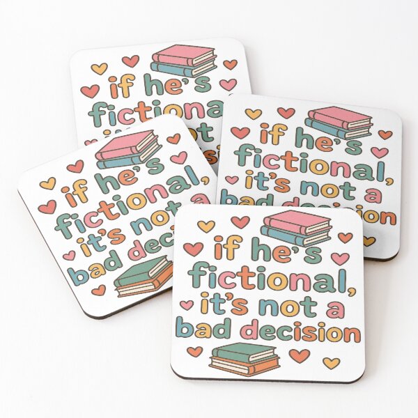 Item preview, If He's Fictional It's Not a Bad Decision Funny Book Lover Design designed and sold by BookedAndDesign.