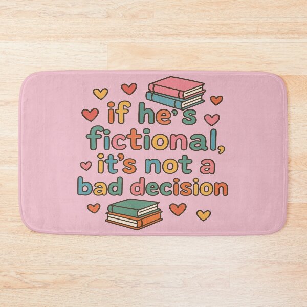 Item preview, If He's Fictional It's Not a Bad Decision Funny Book Lover Design designed and sold by BookedAndDesign.