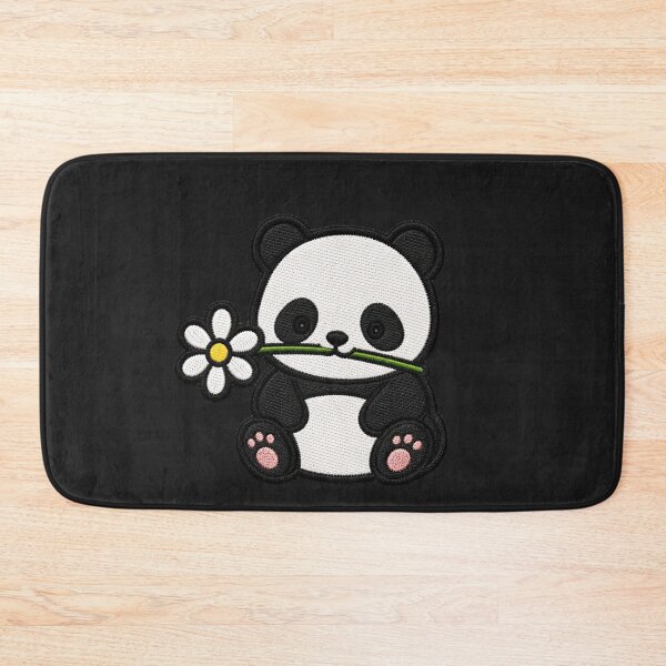 Item preview, Cute Panda Holding a Flower Embroidery Patch designed and sold by ColorSplash123.
