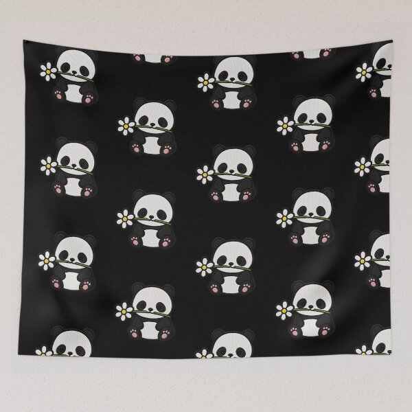 Item preview, Cute Panda Holding a Flower Embroidery Patch designed and sold by ColorSplash123.