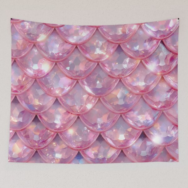 Item preview, Sparkly Cute Pink Mermaid Print designed and sold by SeaStarMermaids.